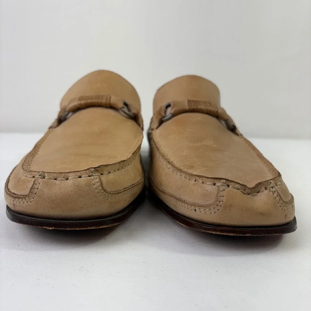 Rockport Mens Classic Horsebit Tan Leather Slip On Loafer‎ Shoes APM 1180D 10.5